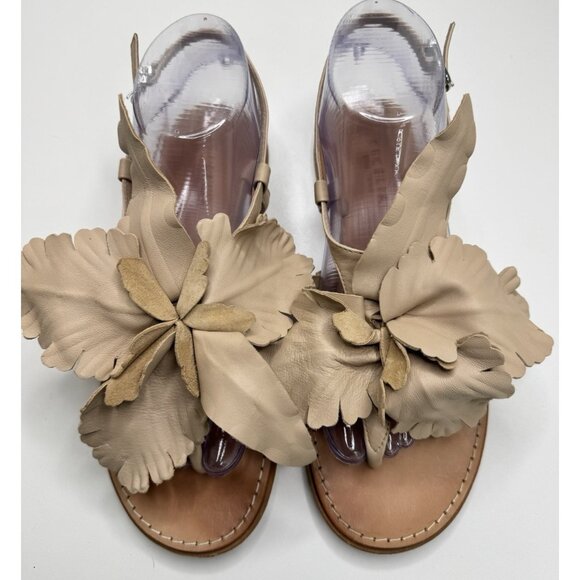 Cecelia Women's Peony Tan Leaf Sandals Size 7.5 - Picture 4 of 13